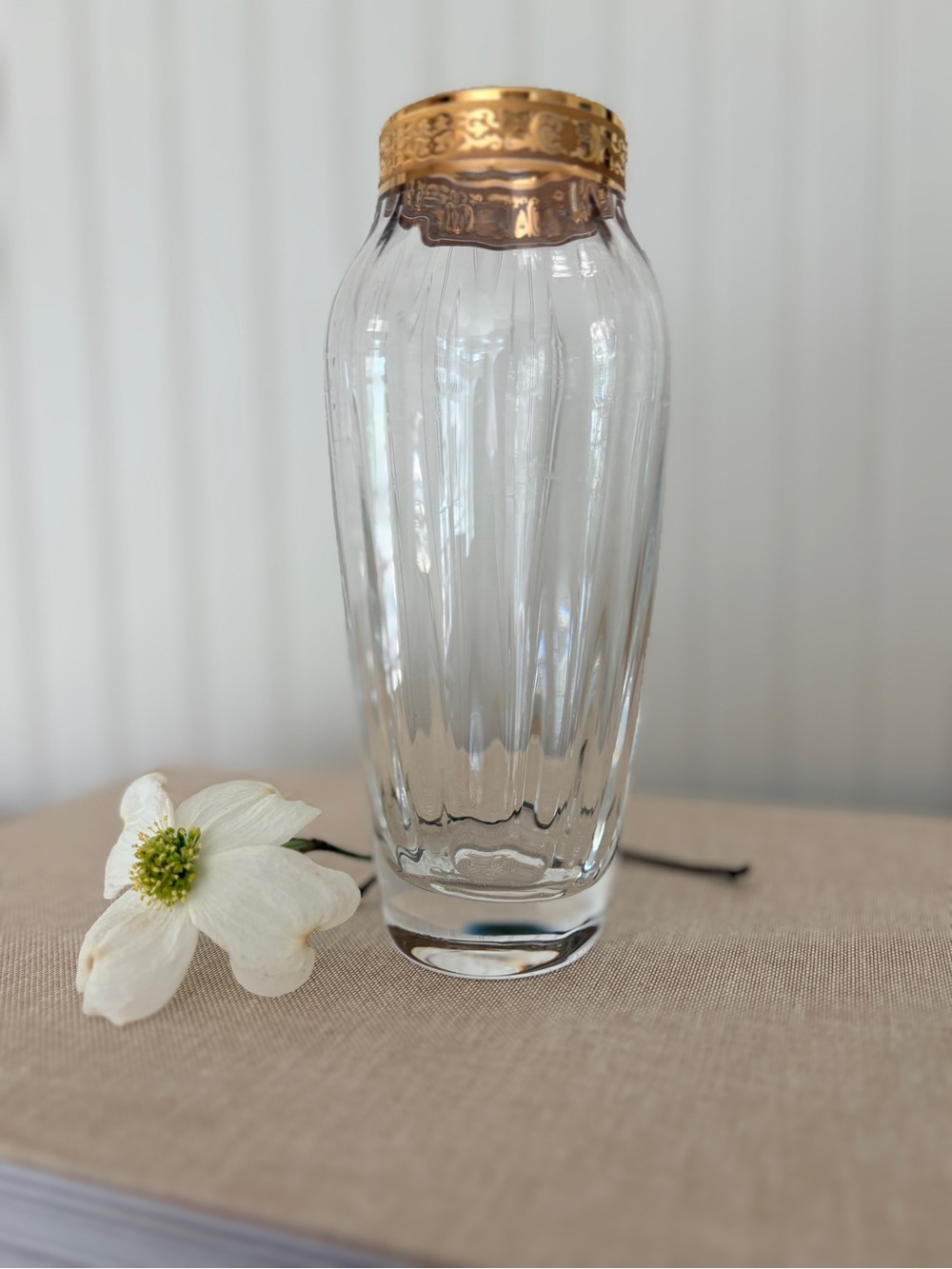 Vintage Lenox Gold Trimmed Glass Bud Vase